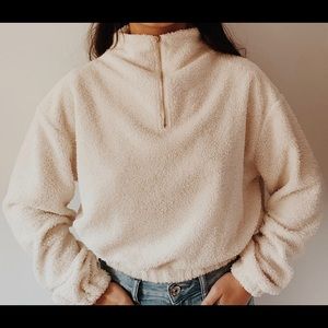 Quarter Zip Teddy Sweatshirt